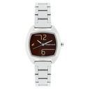 Fastrack Loopholes Quartz Analog with Date White Dial Stainless Steel Strap Watch for Girls