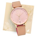 Fastrack Ruffles Quartz Analog with Date Pink Dial Leather Strap Watch for Girls
