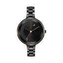 Fastrack Stunners Quartz Analog Black dial Stainless Steel Strap Watch for Girls