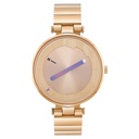 Fastrack MetaWe Quartz Analog Rose Gold Dial Stainless Steel Strap Watch For Girls
