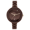 Fastrack MetaWe Quartz Analog Brown Dial Stainless Steel Strap Watch For Girls