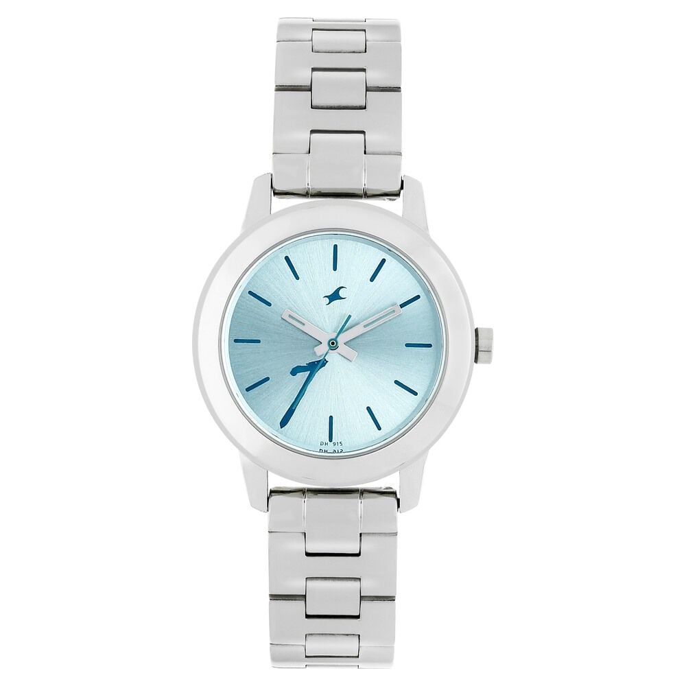 Fastrack Tropical Waters Quartz Analog Green Dial Metal Strap Watch for Girls