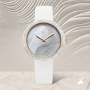 Fastrack Younique Quartz Analog Mother Of Pearl Dial LeatherStrap Watch For Girls