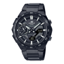 CASIO Men EDifice ECB-2200DC-1ADF Black Ana-Digi Dial Black Stainless Steel Band ED589