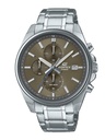 CASIO Men EDifice EFV-610D-5CVUDF Brown Analog Dial Silver Stainless Steel Band ED572