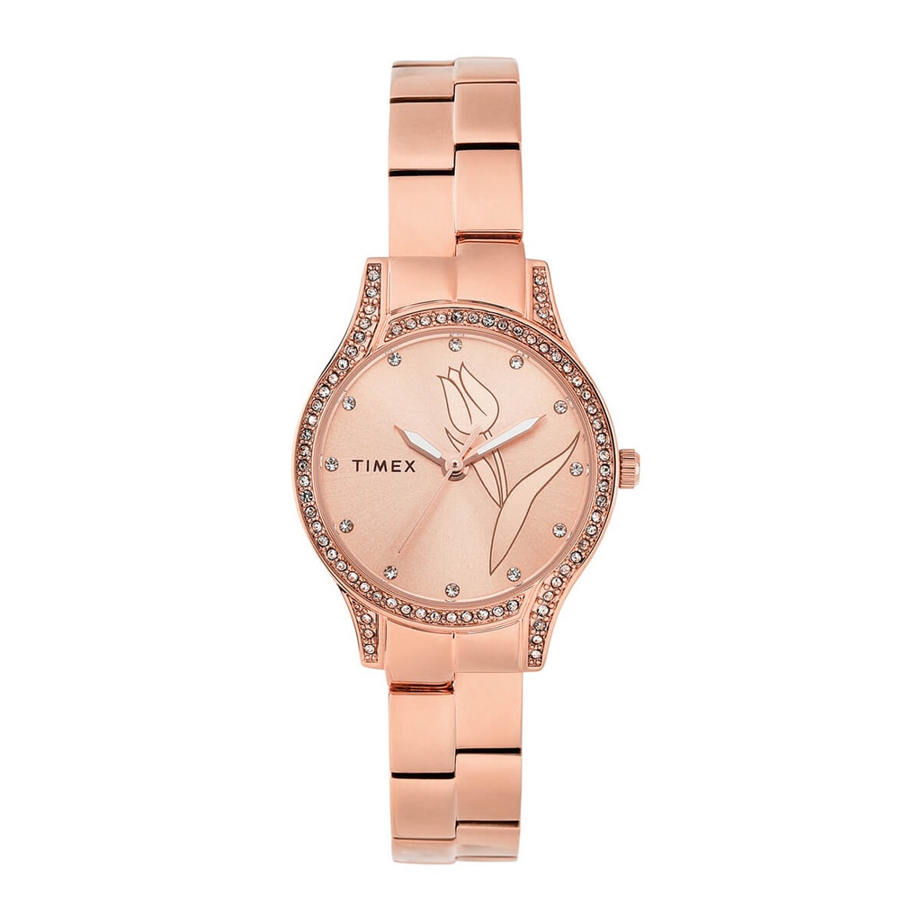 [TW0TL9503] Timex Empera Women's Rose Gold Dial Round Case 3 Hands Function Watch -TW0TL9503