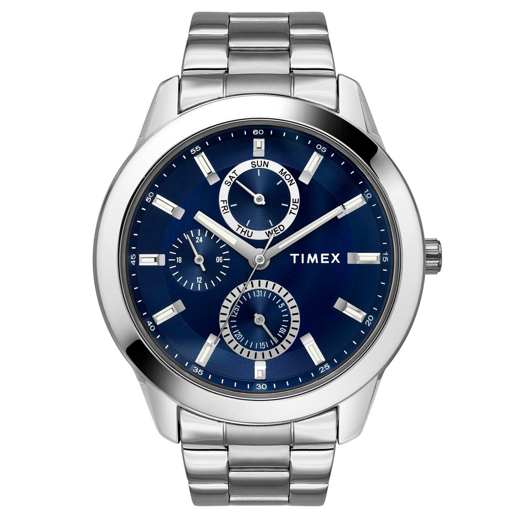 [TWEG18507] Timex Fashion Men's Blue Dial Round Case Multifunction Function Watch -TWEG18507