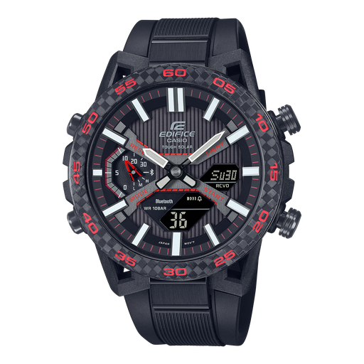 [ED563] CASIO Men EDifice ECB-2000PB-1ADF Black Ana-Digi Dial Black Resin Strap Watch ED563