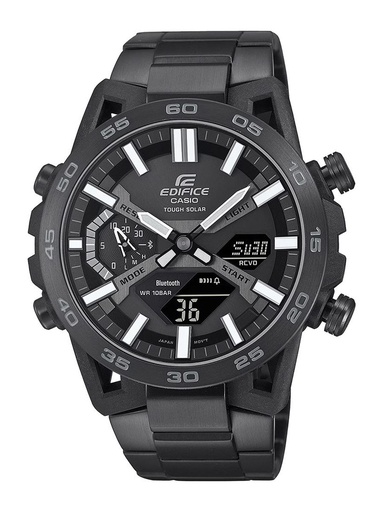 [ED608] CASIO Men EDifice Dial & Stainless Steel Cuff Straps Analogue and Digital Chronograph Solar Powered Watch ED608