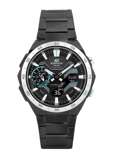 [ED590] CASIO Men EDifice ECB-2200DD-1ADF Black Ana-Digi Dial Black Stainless Steel Band ED590