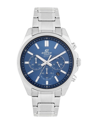 [ED597] CASIO Men EDifice EFV-650D-2AVUDF Blue Analog Dial Silver Stainless Steel Band ED597
