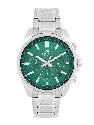 [ED598] CASIO Men EDifice EFV-650D-3AVUDF Green Analog Dial Silver Stainless Steel Band ED598