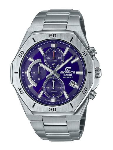 [EX551] CASIO Men EDifice EFB-680D-2BVUDF Blue Analog Dial Silver Stainless Steel Band EX551