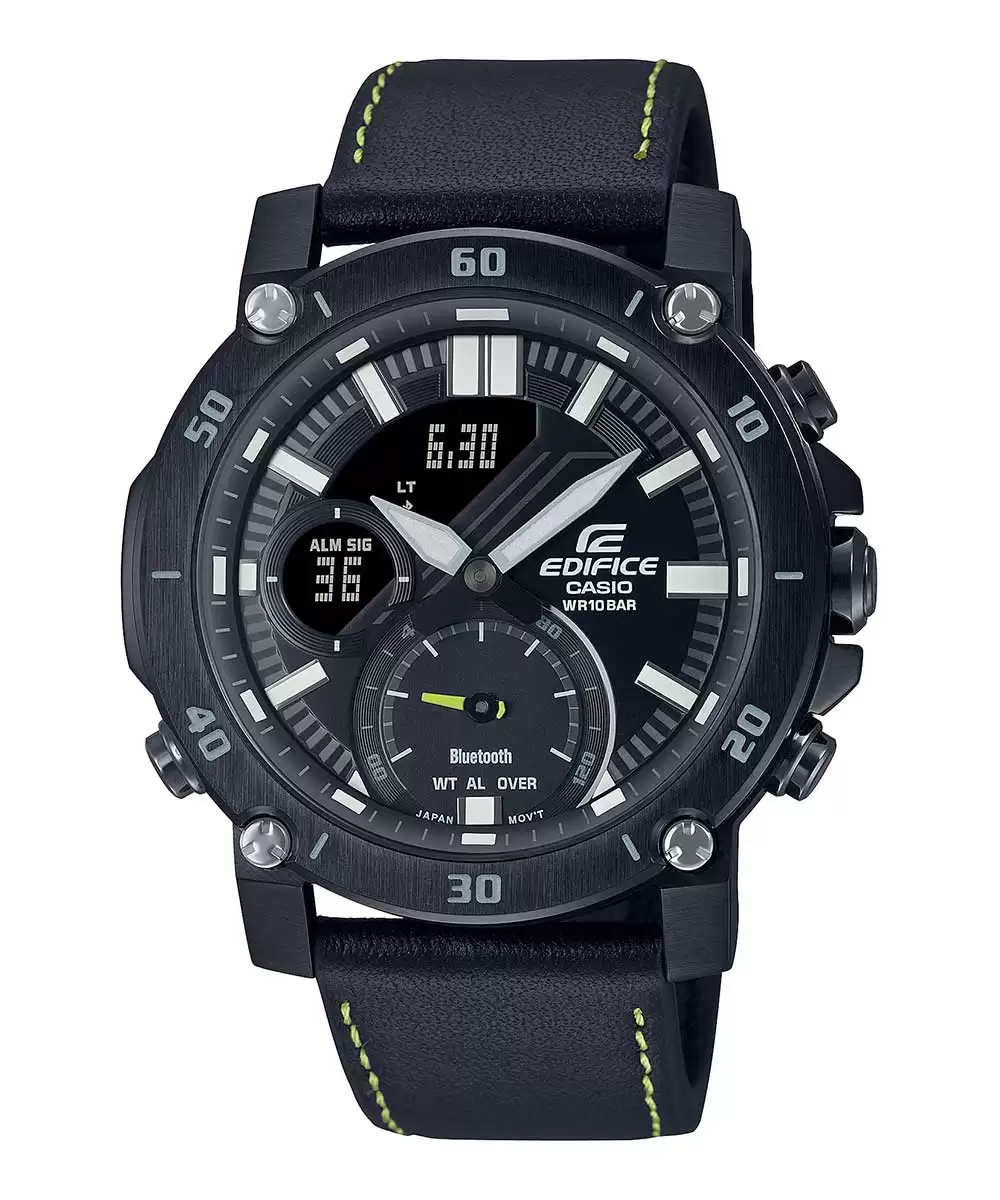 [EX523] CASIO Men EDifice Black Analogue and Digital Watch EX523 ECB-20CL-1ADF