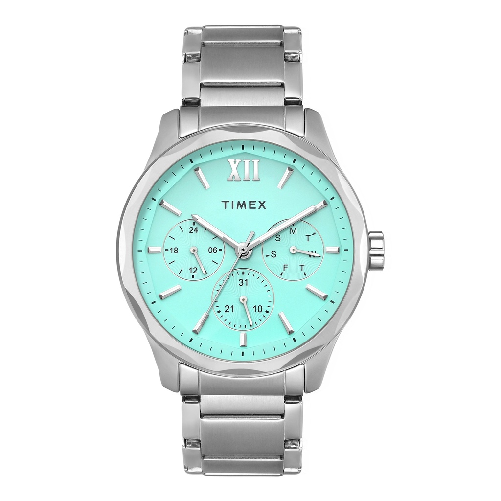 [TW0TG7639] TIMEX Men Tiffany Blue Round Dial Analog Watch - TW0TG7639