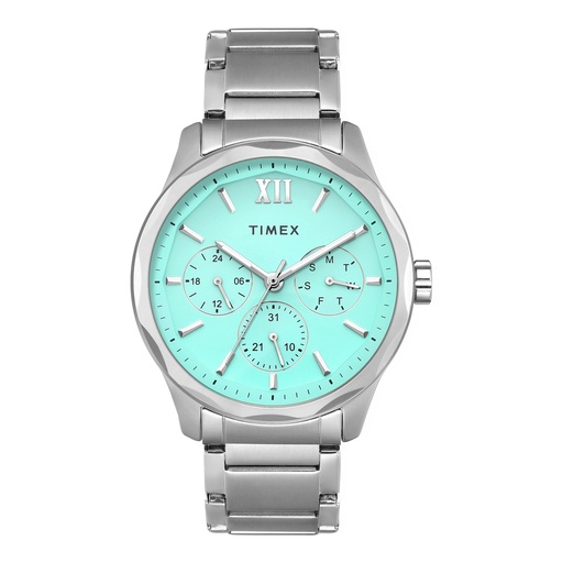 [TW0TG7639] TIMEX Men Tiffany Blue Round Dial Analog Watch - TW0TG7639