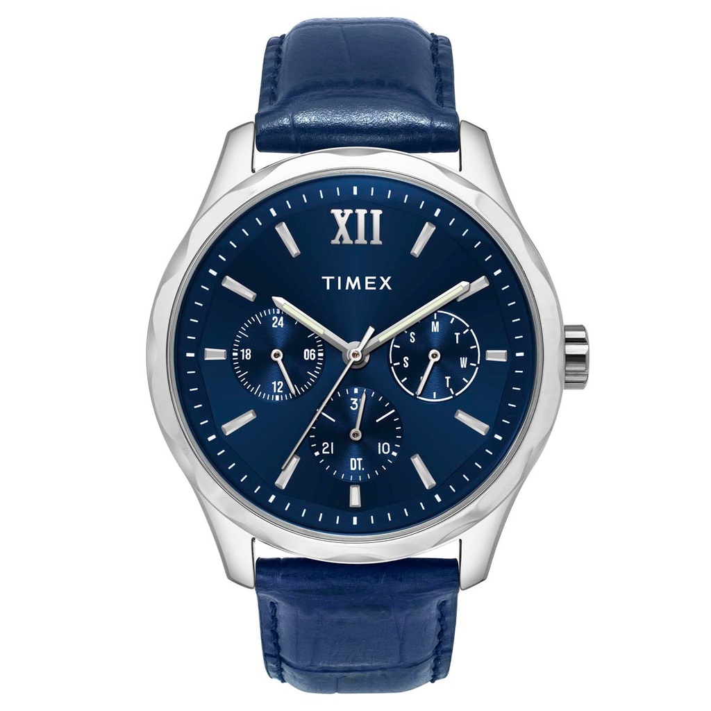[TW0TG7632] Timex Men Blue Round Dial Analog Watch - TW0TG7632