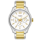 Timex Men Multifunction White Round Brass Dial Watch- TW0TG7616