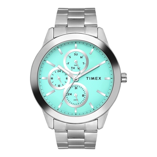 [TWEG18520] TIMEX Men Tiffany Blue Round Dial Analog Watch - TWEG18520