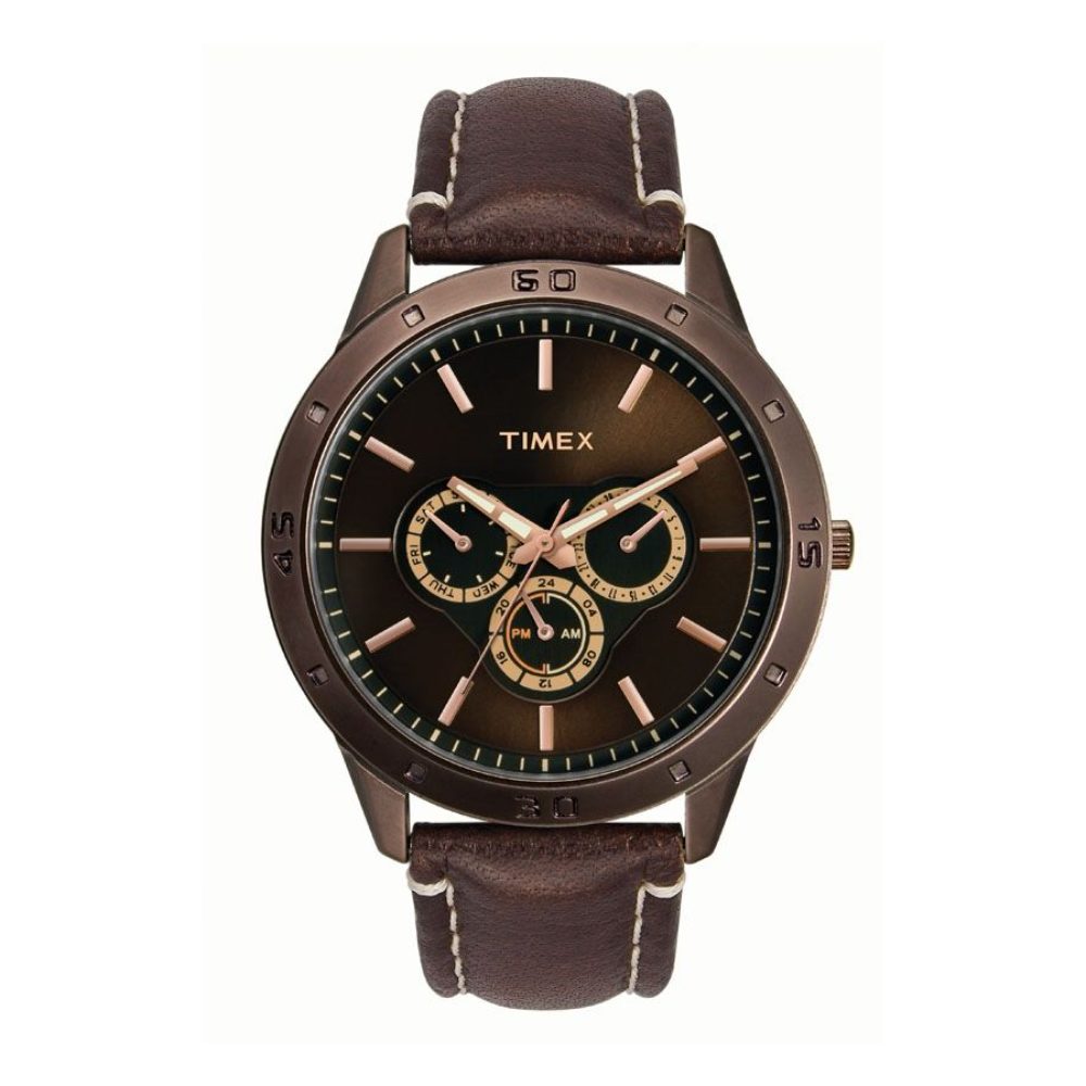 [TW000U914] Timex Fashion Men's Digital Brown Dial Round Case Multifunction Function Watch -TW000U914