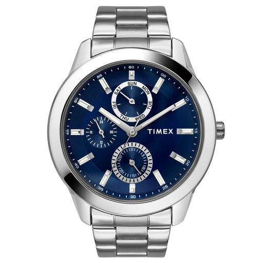 [TWEG18507] Timex Fashion Men's Blue Dial Round Case Multifunction Function Watch -TWEG18507