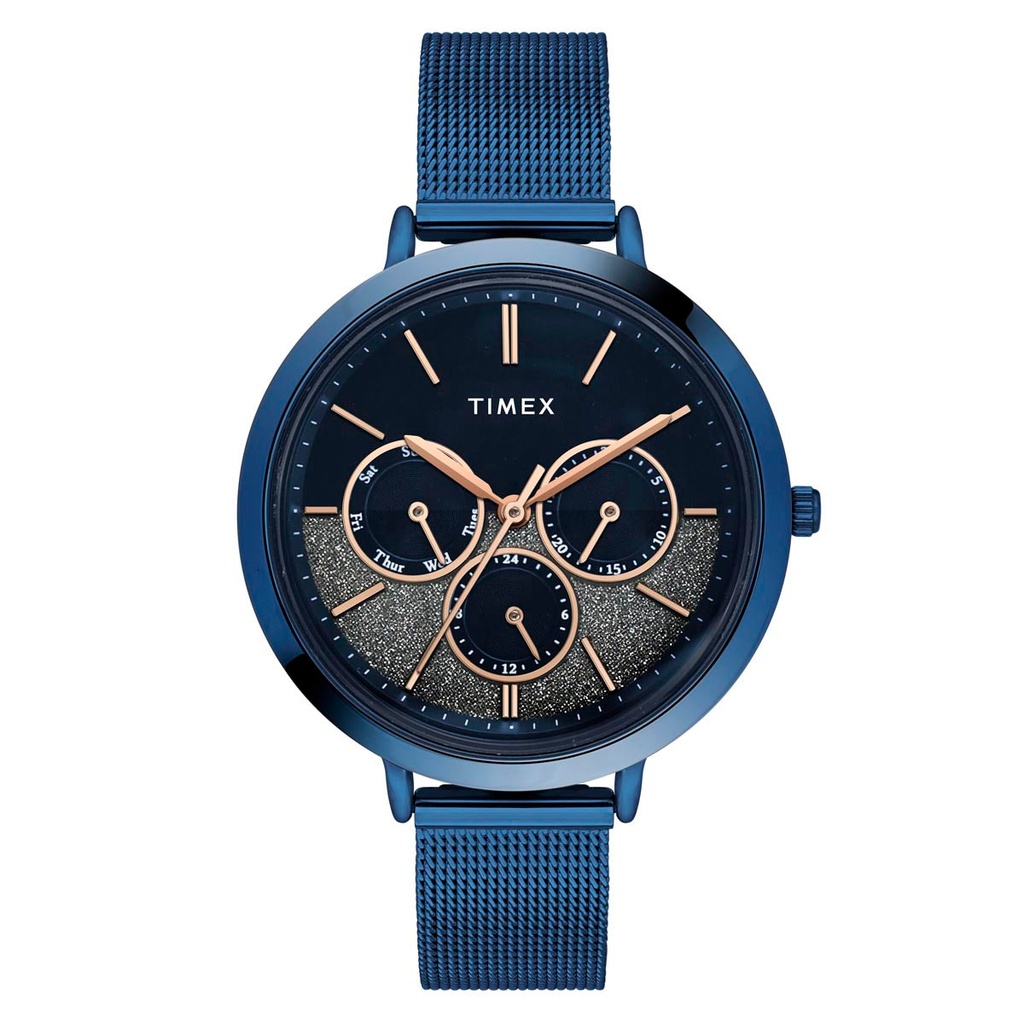 [TWEL14508] TIMEX Women Blue Round Dial Analog Watch - TWEL14508