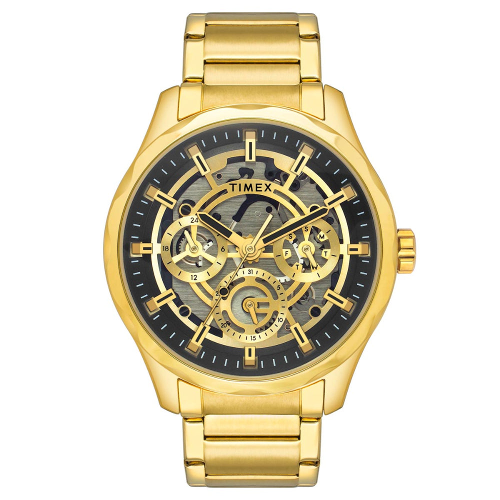 [TW0TG7628] Timex Men Black Round Dial Analog Watch - TW0TG7628