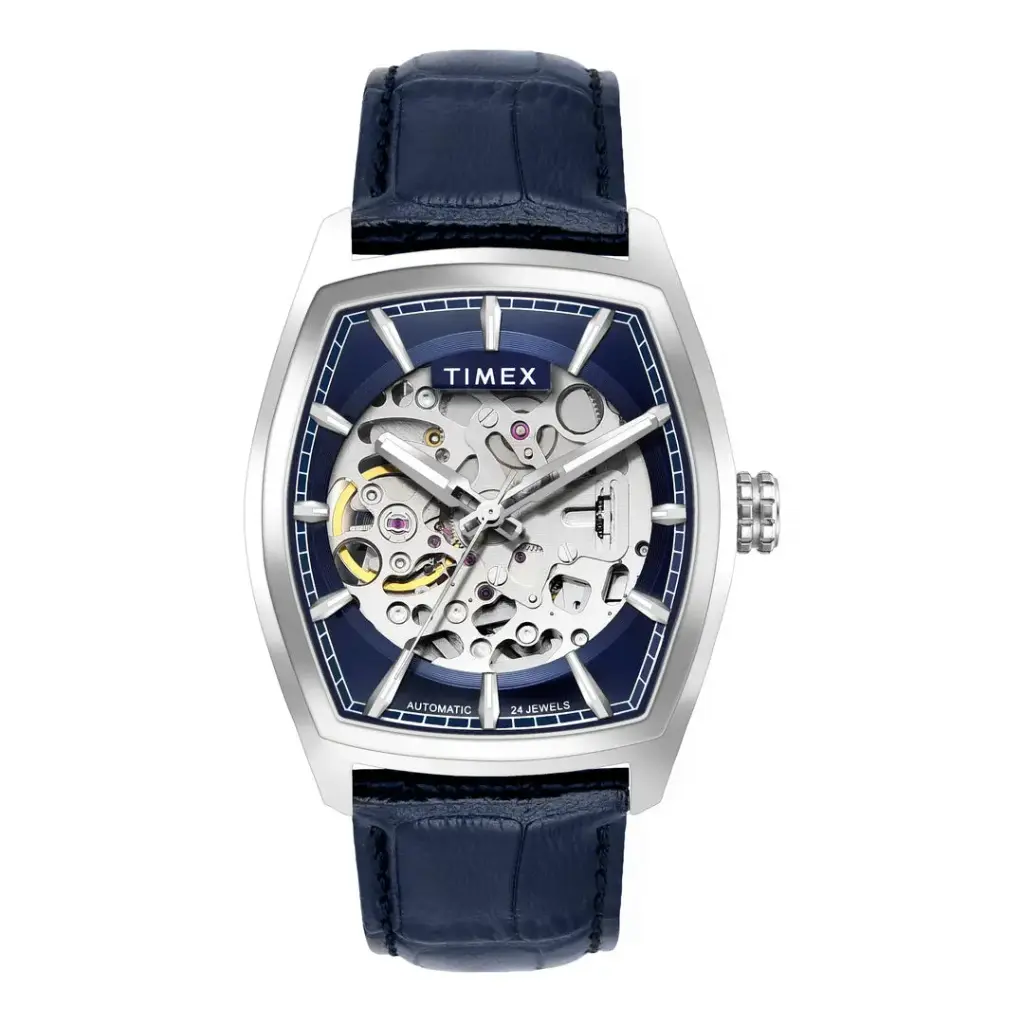 [TWEG25901] TIMEX Men Silver Rectangle Dial Analog Automatic Watch - TWEG25901 