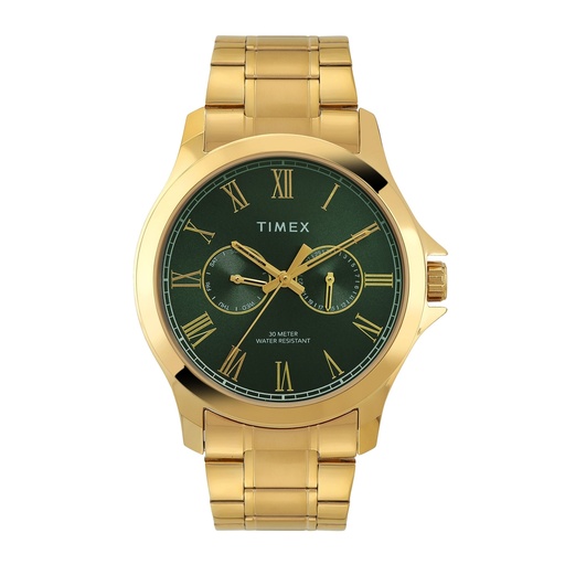 [TW000X142] Timex Men Green Round Dial Analog Watch - TW000X142