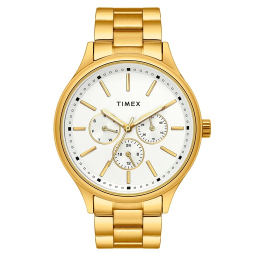 [TWEG18416] Timex Fashion Men's Silver Dial Round Case Multifunction Function Watch -TWEG18416