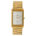 Titan Edge Quartz Analog Silver Dial Golden Stainless Steel Strap Watch For Men