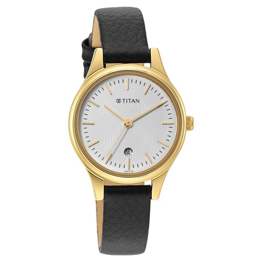[2679yl01] Titan Karishma White Dial Analog Leather Strap watch for Women
