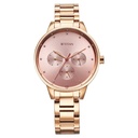 Titan Razzle Dazzle Quartz Analog with Day and Date Pink Dial Rose Gold Stainless Steel Strap Watch For Women