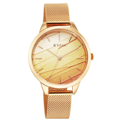 [2664wm02] Titan Purple Glam It Up Multicoloured Dial Women Watch With Stainless Steel Strap