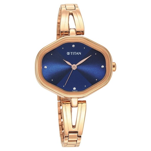 [2680wm01] Titan Karishma Blue Dial Metal Strap Watch for Women