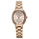 Titan Metro Quartz Analog Rose Gold Dial Stainless Steel Strap Watch For Women