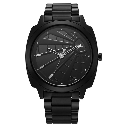 [3322nm01] Fastrack Groove Quartz Analog Black Dial Guys Stainless Steel Watch