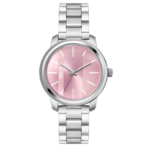 [TW048HL02] Helix By Timex Pink Round Analog Brass Watch Women -TW048HL02