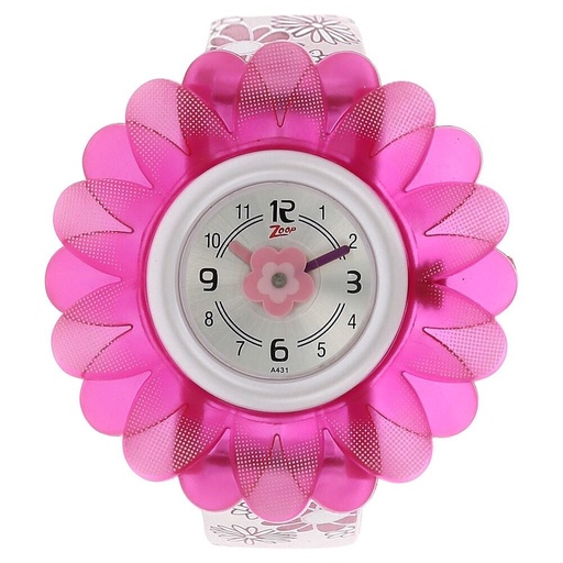 [c4005pp01] Zoop By Titan Quartz Analog Silver Dial Plastic Strap Watch for Kids