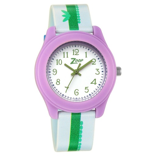 [26019pp33w] Zoop By Titan Friends From Nature White Dial Plastic Strap for Kids