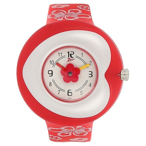[c4007pp01] Zoop By Titan Quartz Analog Silver Dial Plastic Strap Watch for Kids