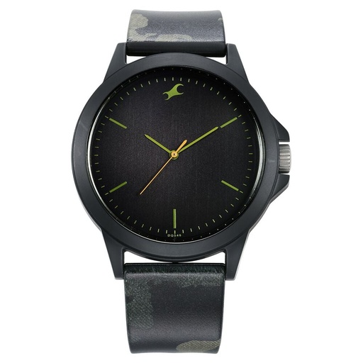 [38024pp76w] Fastrack Tees Urbanique Quartz Analog Black Dial Silicon Strap Watch For Unisex