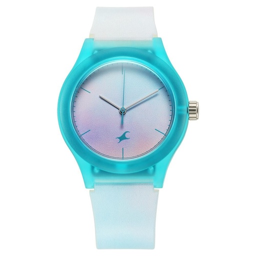 [38037pp19w] Fastrack Tees Urbanique Quartz Analog Multicoloured Dial Silicon Strap Watch For Girls