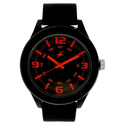 [38003pp13w] Fastrack Quartz Analog Black Dial Plastic Strap Watch for Unisex