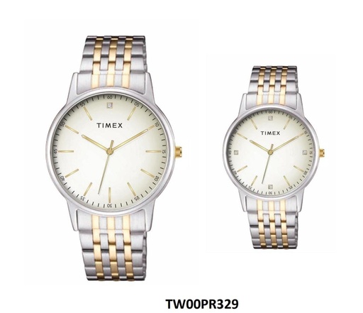 [TW00PR329] TIMEX Pairs Beige Round Dial Analog Watch - TW00PR329