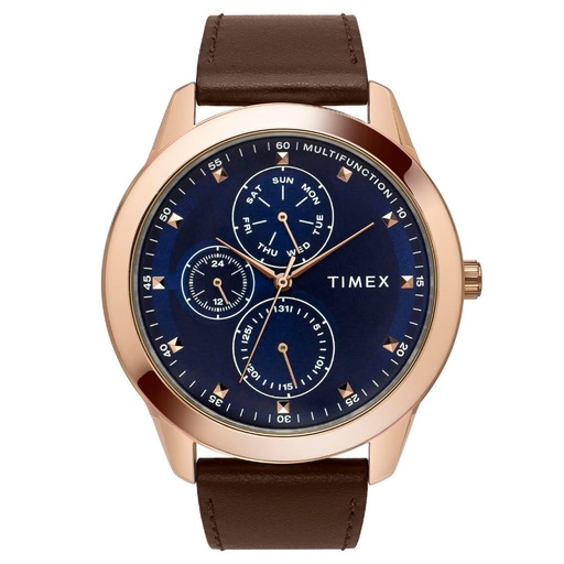[TWEG18504] Timex Fashion Men's Blue Dial Round Case Multifunction Function Watch -TWEG18504