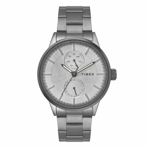 [TWEG19904] Timex Fashion Men's Grey Dial Round Case Multifunction Function Watch -TWEG19904