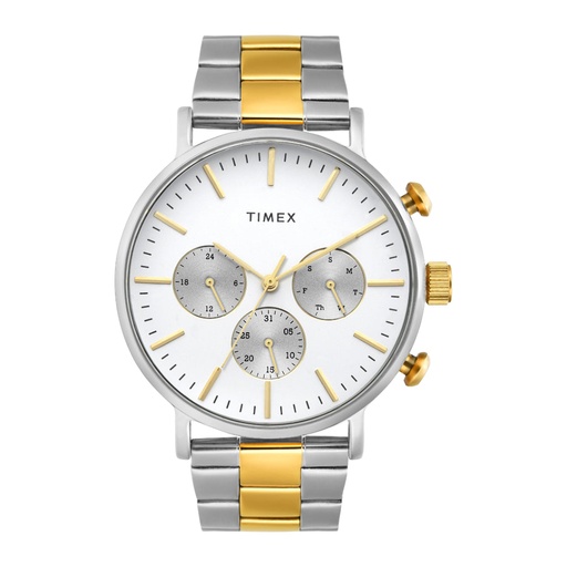 [TWEG20026] Timex Men Warm Silver Round Multifunction Dial Watch- TWEG20026