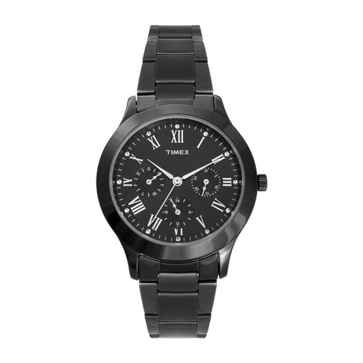 [TW000Q809] Timex Fashion Women's Black Dial Round Case Multifunction Function Watch -TW000Q809