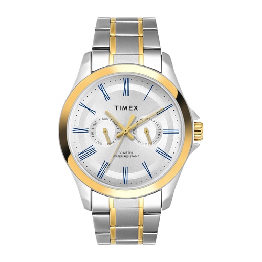 [TW000X134] Timex Men Silver Round Analog Dial Watch- TW000X134